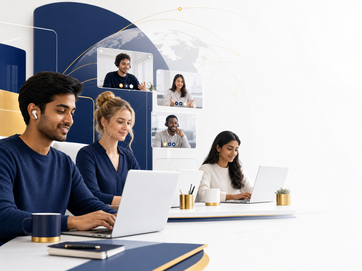 Remote professionals collaborating through SHJobNivo career opportunities